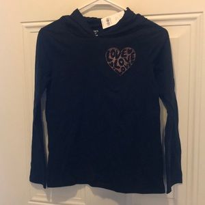 NWT!! Carters Black LS with Hood Size 14